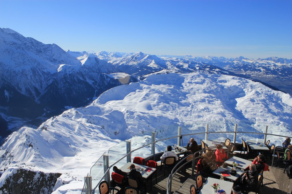 My favorite restaurant above Chamonix. Le Panoramic Restaurant.