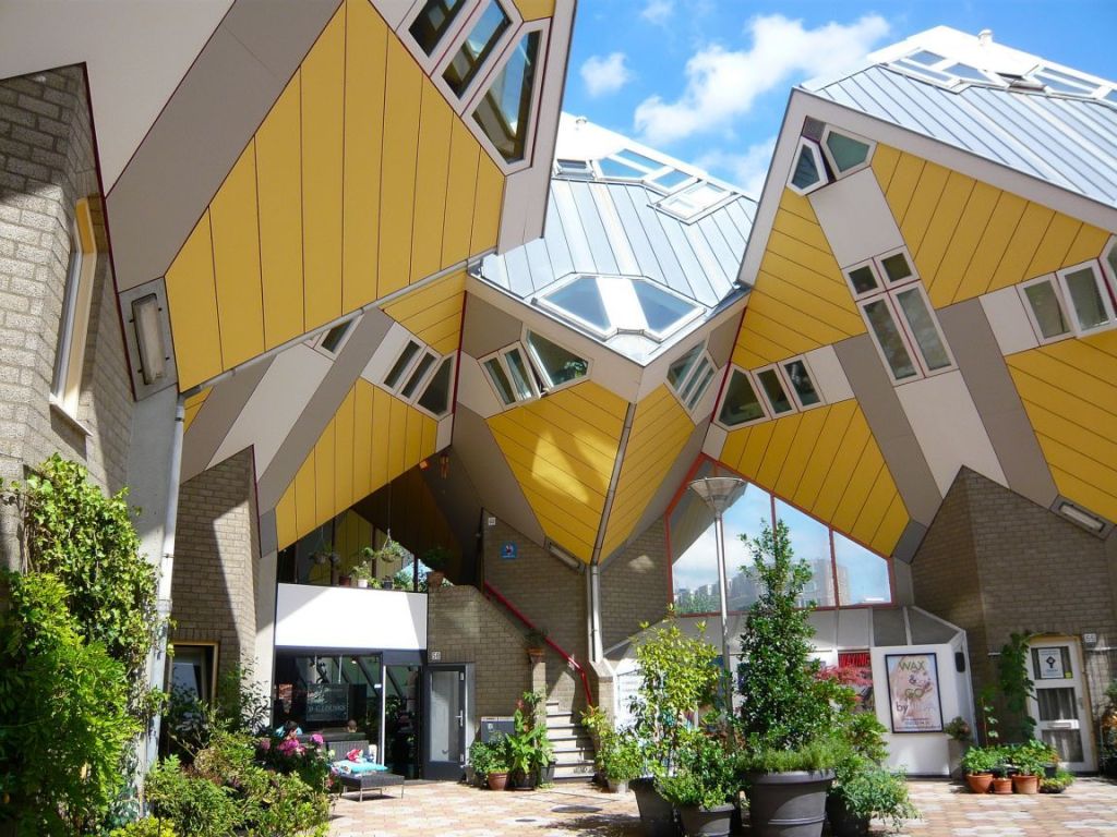 Rotterdam's famous cube houses, designed by Piet Blom.