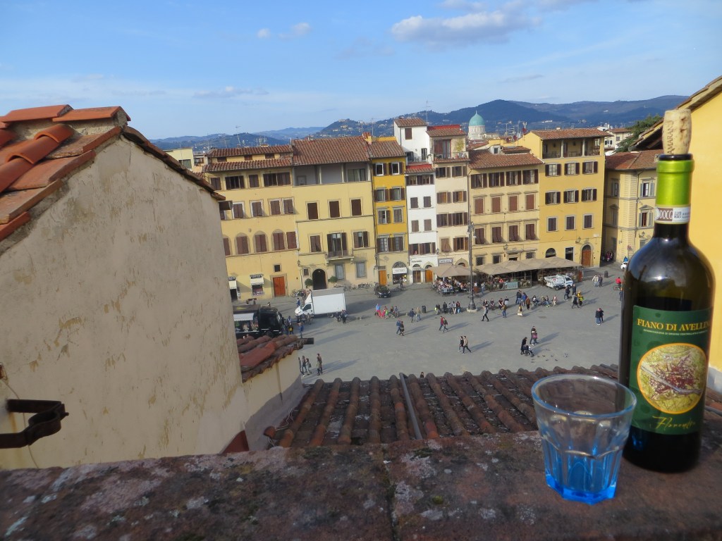 The view from our rooftop apartment.