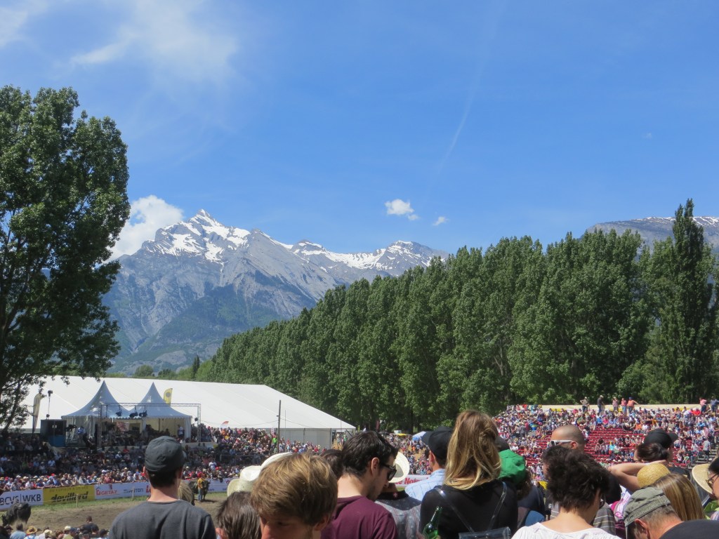 At a rodeo in Switzerland.
